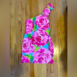 Lilly Pulitzer one shoulder floral dress